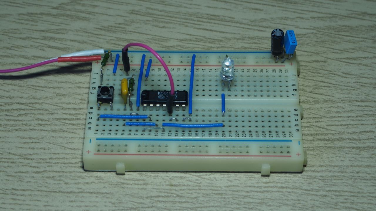 Одновибратор на микросхеме К561ЛА7. смотреть онлайн