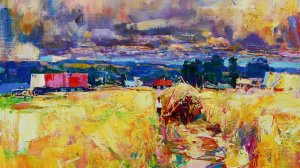 Процесс написания пейзажа по фотографии