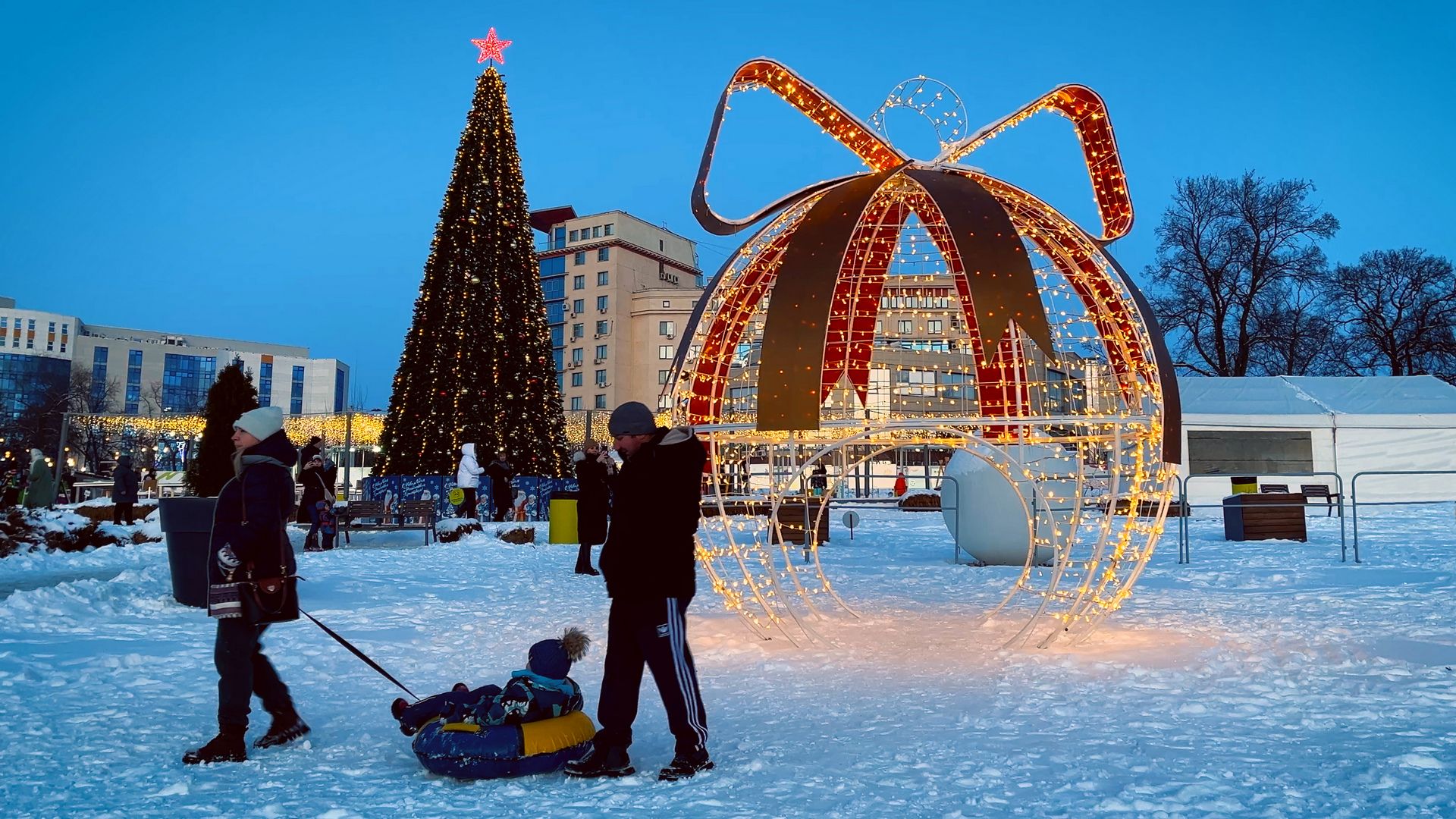 Зимний вечер на полугоре. Курск. смотреть онлайн