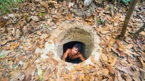 Строительство секретного подземного дома с помощью примитивных технологий.