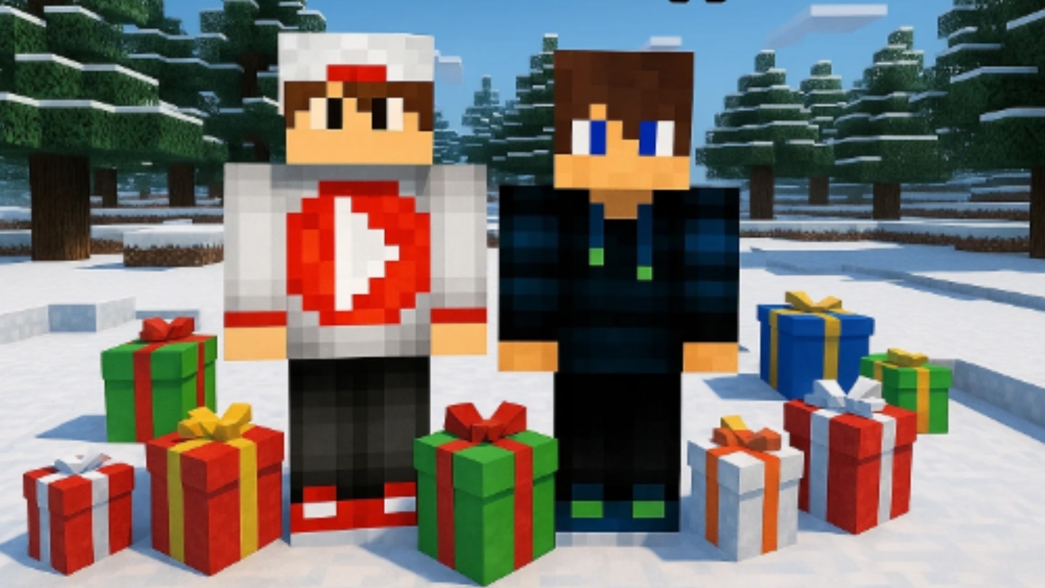 Новогодние приключения Белчёнока и Лисёнка в Майнкрафт {Белчёнок}