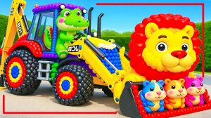 Мультики для детей. Яркие шарики становятся яркими машинками. Мультики для малышей