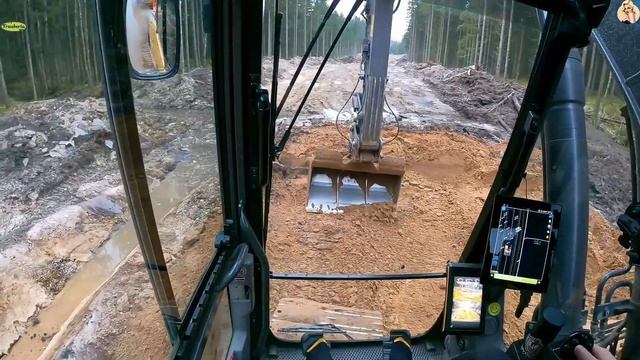 Строительство. дренажные работы на лесной дороге смотреть онлайн