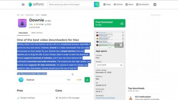 Downie for Mac - Download