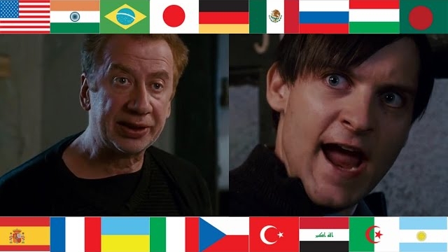 "Квартплатум!" и "почините наконец дверь!" на разных языках | Тоби Магуайр | Мистер Диткович