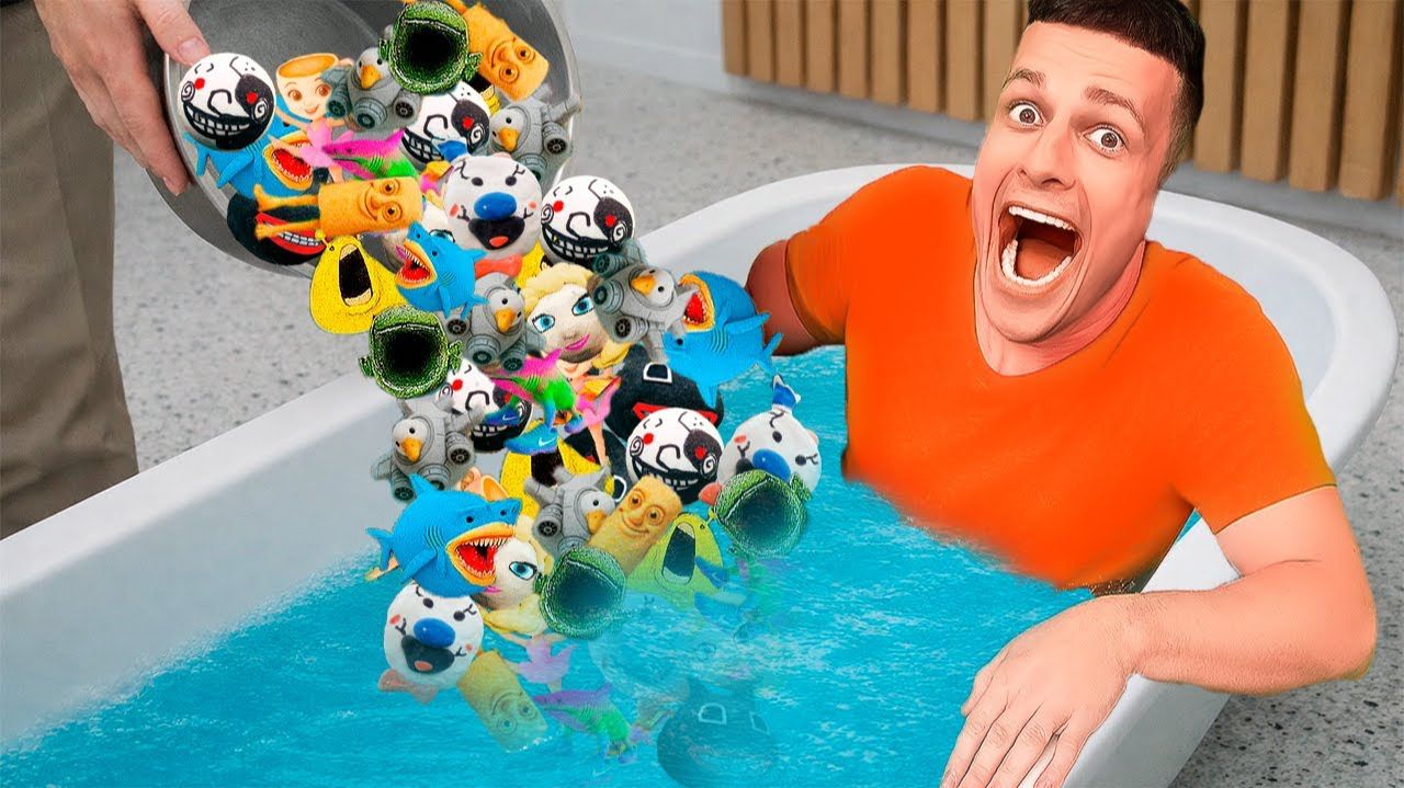 Я КИНУЛ В ВАННУ ВСЕ БОМБОЧКИ BRAINROT EL GRAN MAJA CARTOON CAT ЭЛЬЗА!!!