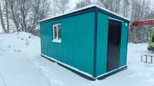 Дачный домик, вагончик металлический, блок контейнер бытовка для дачи и дома, хоз блок 2.40х6х2.40м