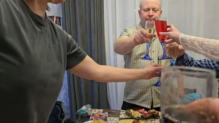 Новогодняя ночь. Прокатились в парк