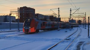 Прибытие ЭС2Г 238 "Ласточка" на Балтийский вокзал