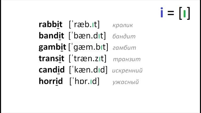 13 Чтение двусложных слов (правила чтения) Английский язык