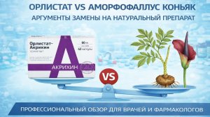 Орлистат vs аморфофаллус коньяк