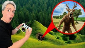 МОЙ ДРОН СНЯЛ Deer Monster 99 Nights И НАСТОЯЩЕГО СТИЧА В РЕАЛЬНОЙ ЖИЗНИ!!