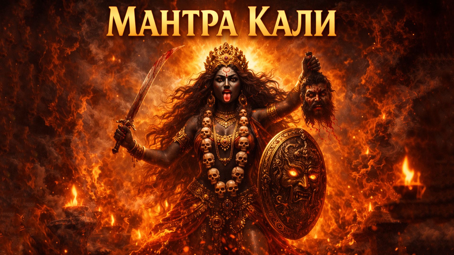 КАЛИ МАНТРА 🔥 Древняя формула силы! Сжигает негатив, зависть и сглаз 🛡️ #защита #энергия смотреть онлайн