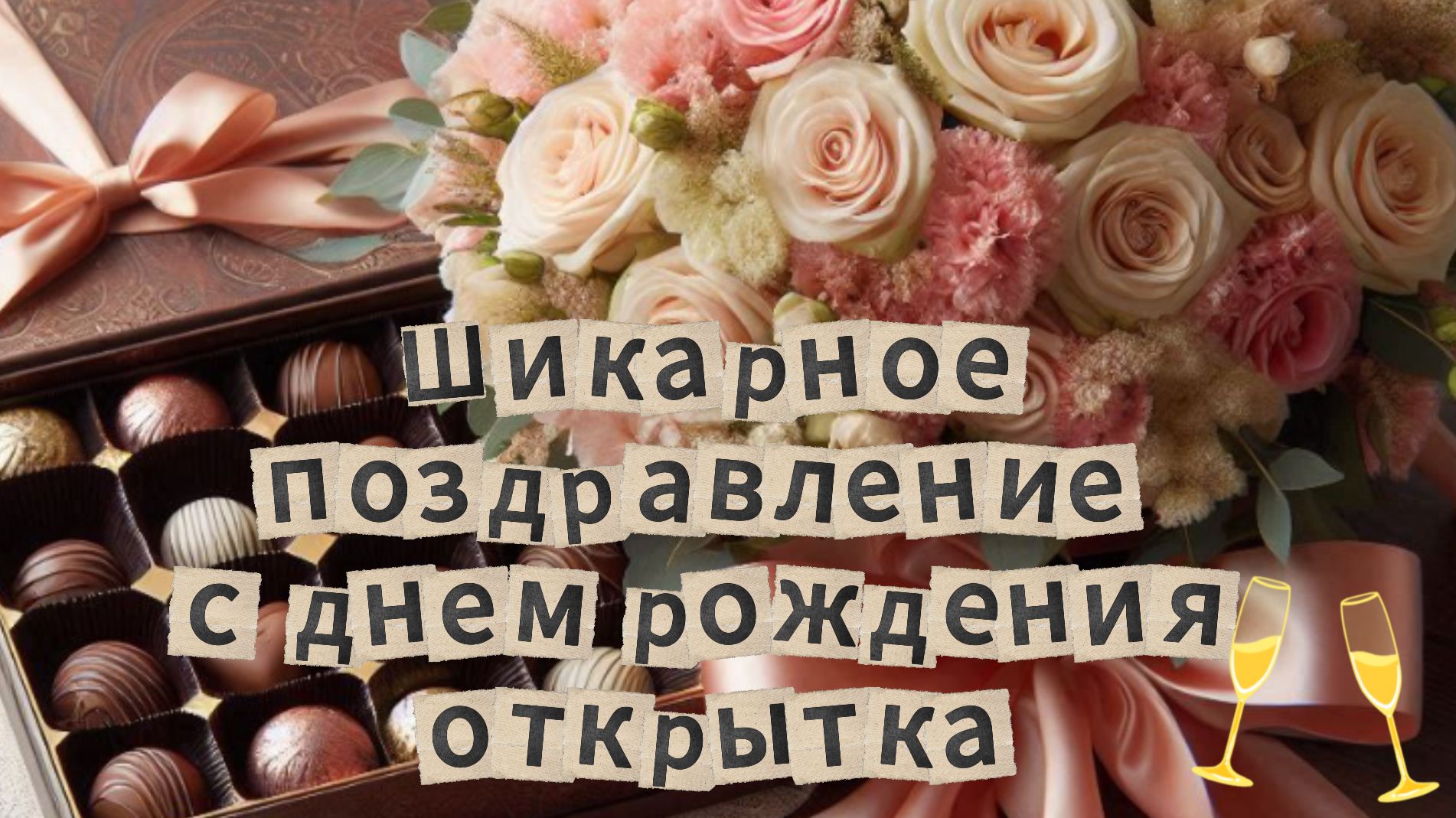 Шикарное поздравление с днем рождения открытка 🎉 смотреть онлайн