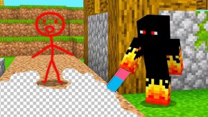 Я ЗАТРОЛЛИЛ СТИКМЕНА В НАРИСОВАННОМ МАЙНКРАФТЕ! MINECRAFT ДАКПЛЕЙ НУБ И ПРО КОМПОТ