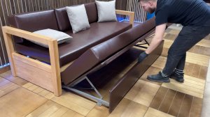 Раскладной Деревянный Диван Для Бани и Сауны от Elite1