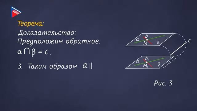 13. Параллельные плоскости Свойства параллельных плоскостей смотреть онлайн