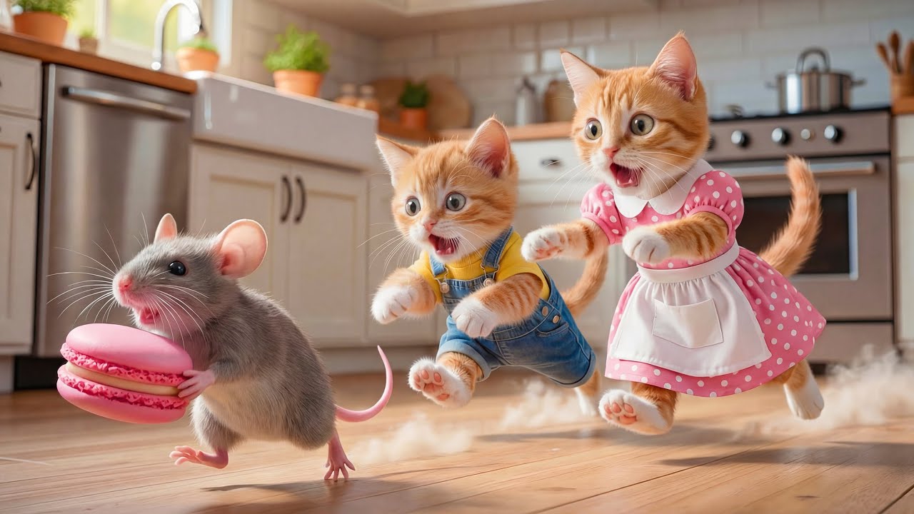 Мультики для детей, мышка Урала пероженку у котиков, видео про котиков/мультик смотреть онлайн