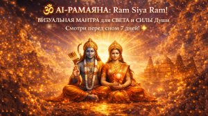 🕉️ РАМАЯНА ЗА 5 МИНУТ: AI-МЕДИТАЦИЯ! Мантра Ram Siya Ram для Внутреннего Мира и Силы! 🌟🙏