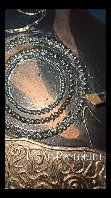 Сияние экзотики часть 2 - фактурная картина с инкрустацией. IrisArtPremium