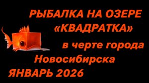 Рыбалка на озере "Квадратка" в Новосибирске в январе 2026 г.