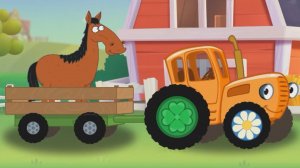 Мультики Для Детей, Помогаем Синему Трактору Доставлять Животных