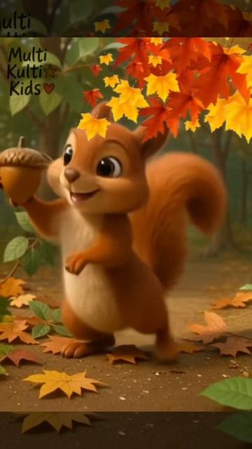 Милая белочка собирает запасы 🐿️ смотреть онлайн