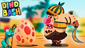 мультик DINO BASH 2 Динозавры Атака Троглодитов #2 веселые видео игры про динозавров. Dinosaurs.