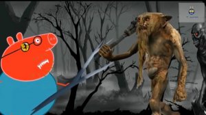 Свинка Пеппа  страшилки  Ужасы, Пеппа и Джордж спасаются от чудовище 5 серия :конец серии.