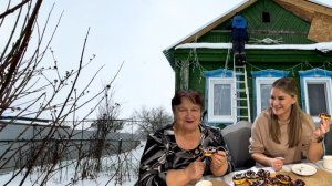 ДЕРЕВЕНЬКА В СНЕГУ/УКРАШАЕМ ДОМ/ПОНЧИКИ ЗА 15 МИНУТ/ ПОЕЗДКА С ПРИКЛЮЧЕНИЕМ