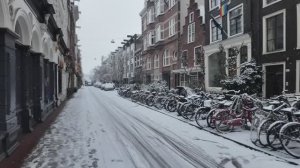 Снегопад в Амстердаме ❄️ Прогулка по зимнему городу от де Пийп к каналам январь 2026