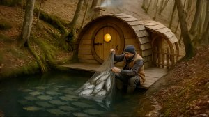 Я построил тайный домик в лесу за 5 дней. Бушкрафт