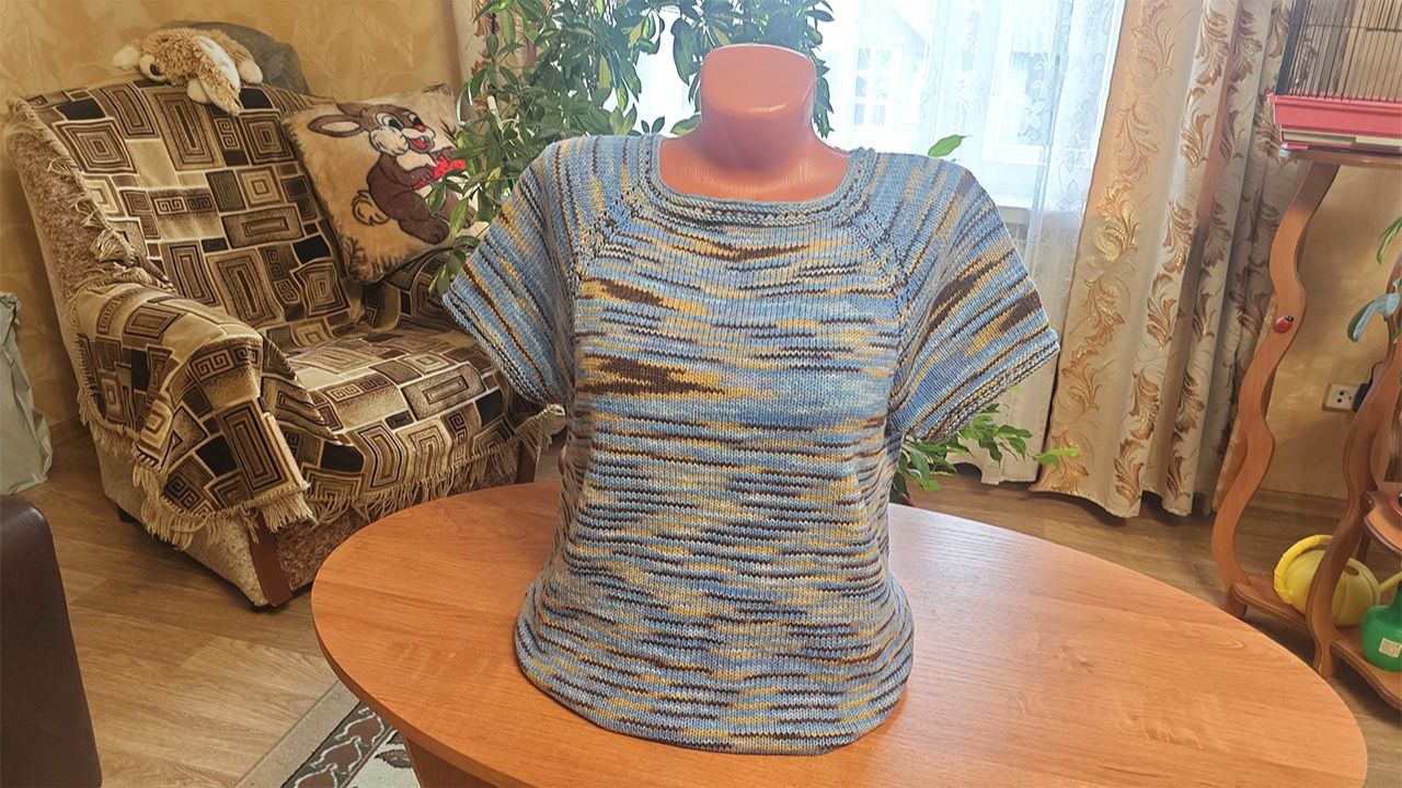 Летняя кофточка спицами // Простая базовая модель // Рассказываю как вязала смотреть онлайн