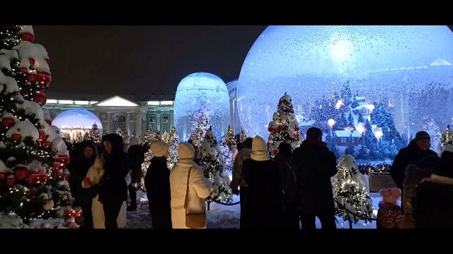 Москва новогодняя 2026   Сухаревская  площадь