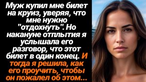 Жизненные Истории/Муж купил мне билет на круиз, уверяя, что мне нужно "отдохнуть". Но накануне отплы