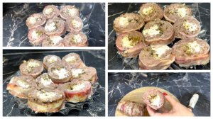 Рулет с беконом и фаршем