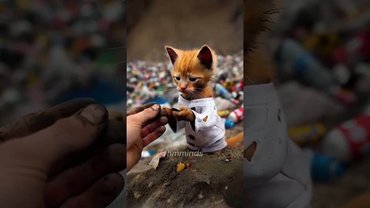 Poor Cat Was Laughed Earns Money To Buy A School Uniform