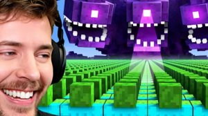 Mr.BEAST (МИСТЕР БИСТ) 10000 ЗОМБИ ПРОТИВ ИССУШИТЕЛЯ В МАЙНКРАФТ ВИДЕО НА РУССКОМ, В МАЙНКРАФТЕ