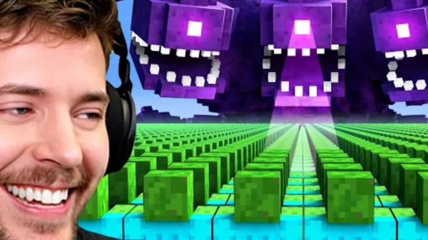 Mr.BEAST (МИСТЕР БИСТ) 10000 ЗОМБИ ПРОТИВ ИССУШИТЕЛЯ В МАЙНКРАФТ ВИДЕО НА РУССКОМ, В МАЙНКРАФТЕ