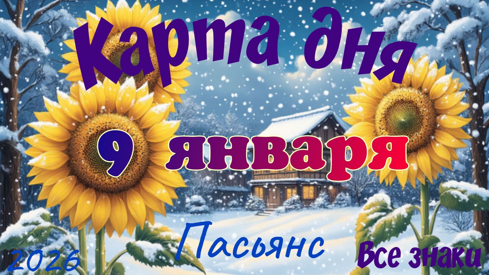 Карта дня❄9 января🎄☃️Пасьянс. Тайм-код в описании🦢 смотреть онлайн