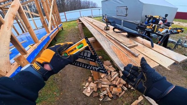 Ровняю стропила ч.18