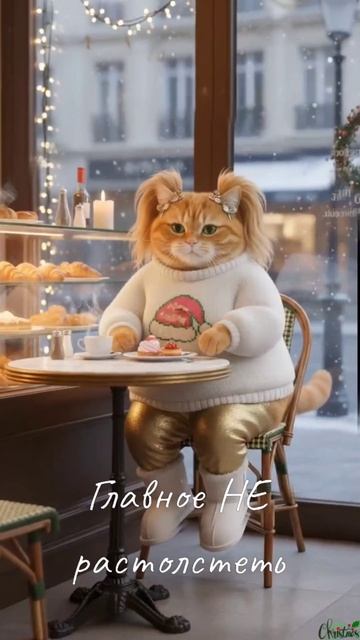 Ох уж эти новогодние каникулы и праздник живота. Держимся, други! #новыйгод #рек #топ #коты #ии #ней