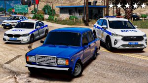 ПОГОНЯ НА ВАЗ 2107 ОТ КОПОВ ! СЕРЕГА НА СЕМЕРКЕ ! - ЖИЗНЬ ПЕРЕКУПА В GTA 5