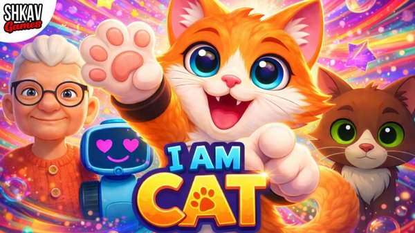 КОТ развлекает тебя ЦЕЛЫЙ ЧАС!!! I Am Cat VR