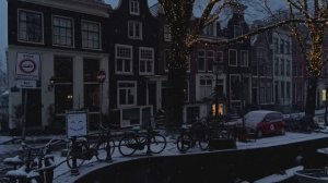 Амстердам зимой в снегу. ❄️☃️🎄Прогулка по каналу, включенному в список Всемирного наследия ЮНЕСКО