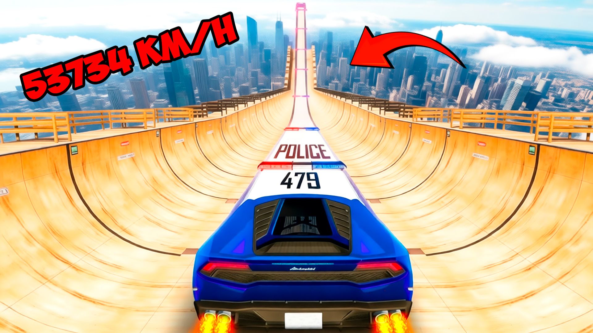 СПУСК БЕЗ ТОРМОЗОВ ПО СУПЕР ТРАМПЛИНУ НА ДЛИННОМ ЛИМУЗИНЕ ФЕРРАРИ В ГТА 5! ЭКСПЕРИМЕНТ GTA 5 ONLINE смотреть онлайн