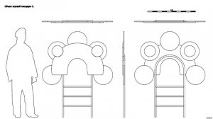 Объект игровой площадки С. Чертёж. Playground object C. Drawings.