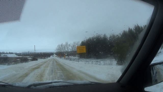 Рождественский дождь по дороге к маме.
