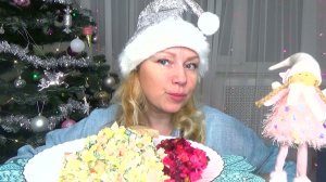 Мукбанг продолжаем есть салаты, Оливье и винегрет. Еда.