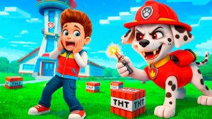 😳 РАЙДЕР ВПУСТИЛ К СЕБЕ ДОМОЙ МАРШАЛА EXE! СЕРИЯ ЩЕНЯЧИЙ ПАТРУЛЬ в МАЙНКРАФТ PAW PATROL МУЛЬТИК